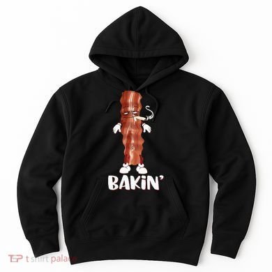 Bakin Bacon Funny 420 Marijuana Smoke Weed Pot Hoodie