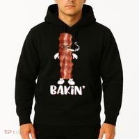 Bakin Bacon Funny 420 Marijuana Smoke Weed Pot Hoodie thumb 2