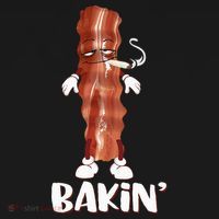 Bakin Bacon Funny 420 Marijuana Smoke Weed Pot Long Sleeve Shirt thumb 2