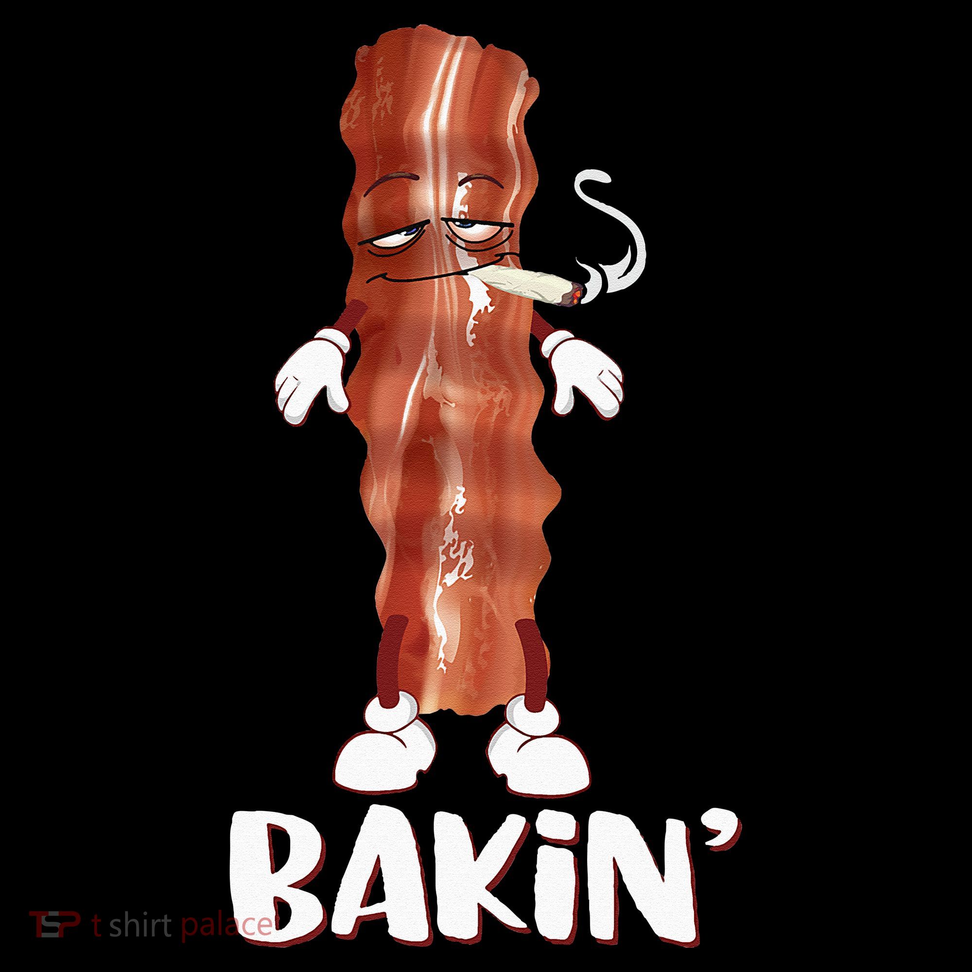 Bakin Bacon Funny 420 Marijuana Smoke Weed Pot Women's Hoodie