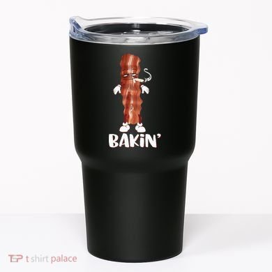 Bakin Bacon Funny 420 Marijuana Smoke Weed Pot Tumbler