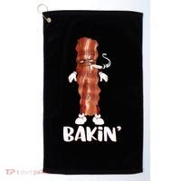 Bakin Bacon Funny 420 Marijuana Smoke Weed Pot Golf Towel thumb 0