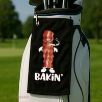 Bakin Bacon Funny 420 Marijuana Smoke Weed Pot Golf Towel thumb 2