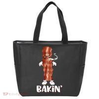 Bakin Bacon Funny 420 Marijuana Smoke Weed Pot Tote Bag thumb 0
