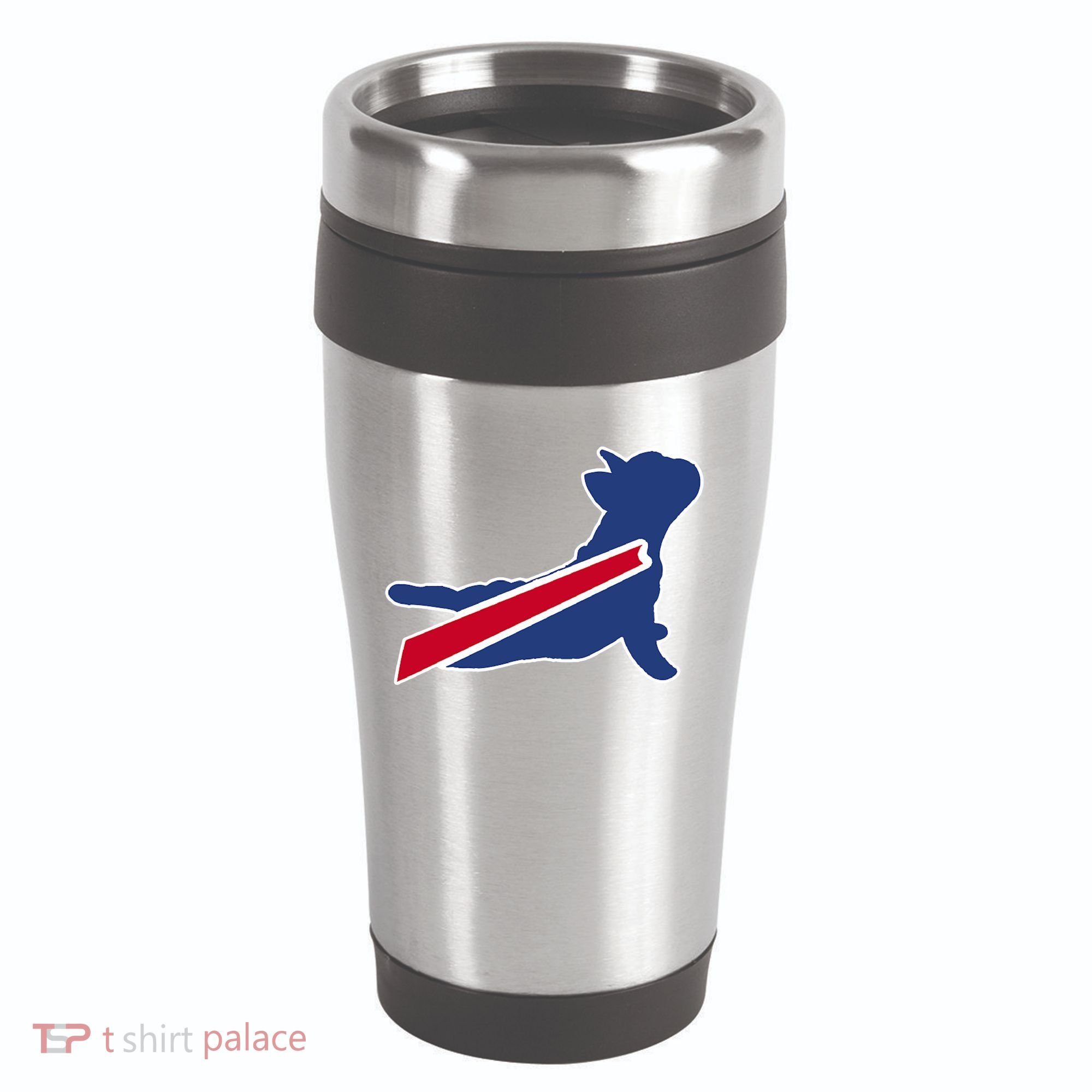 Buffalo French Bulldog 16oz Travel Tumbler