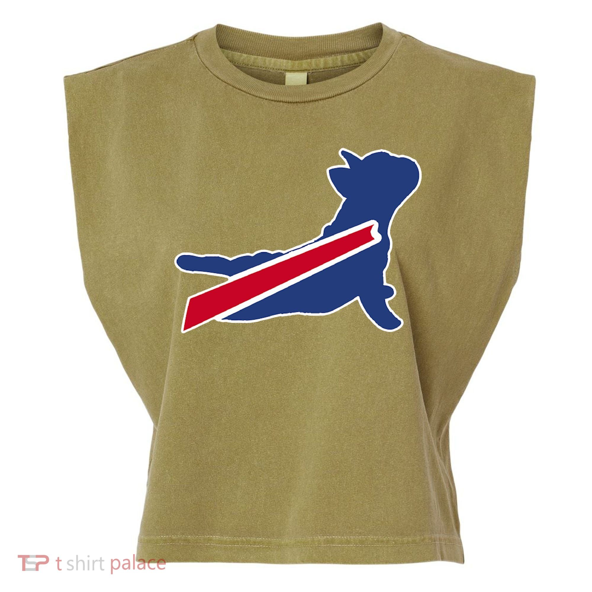 Buffalo French Bulldog Garment-Dyed Women's Muscle Tee