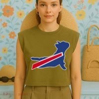 Buffalo French Bulldog Garment-Dyed Women's Muscle Tee thumb 4