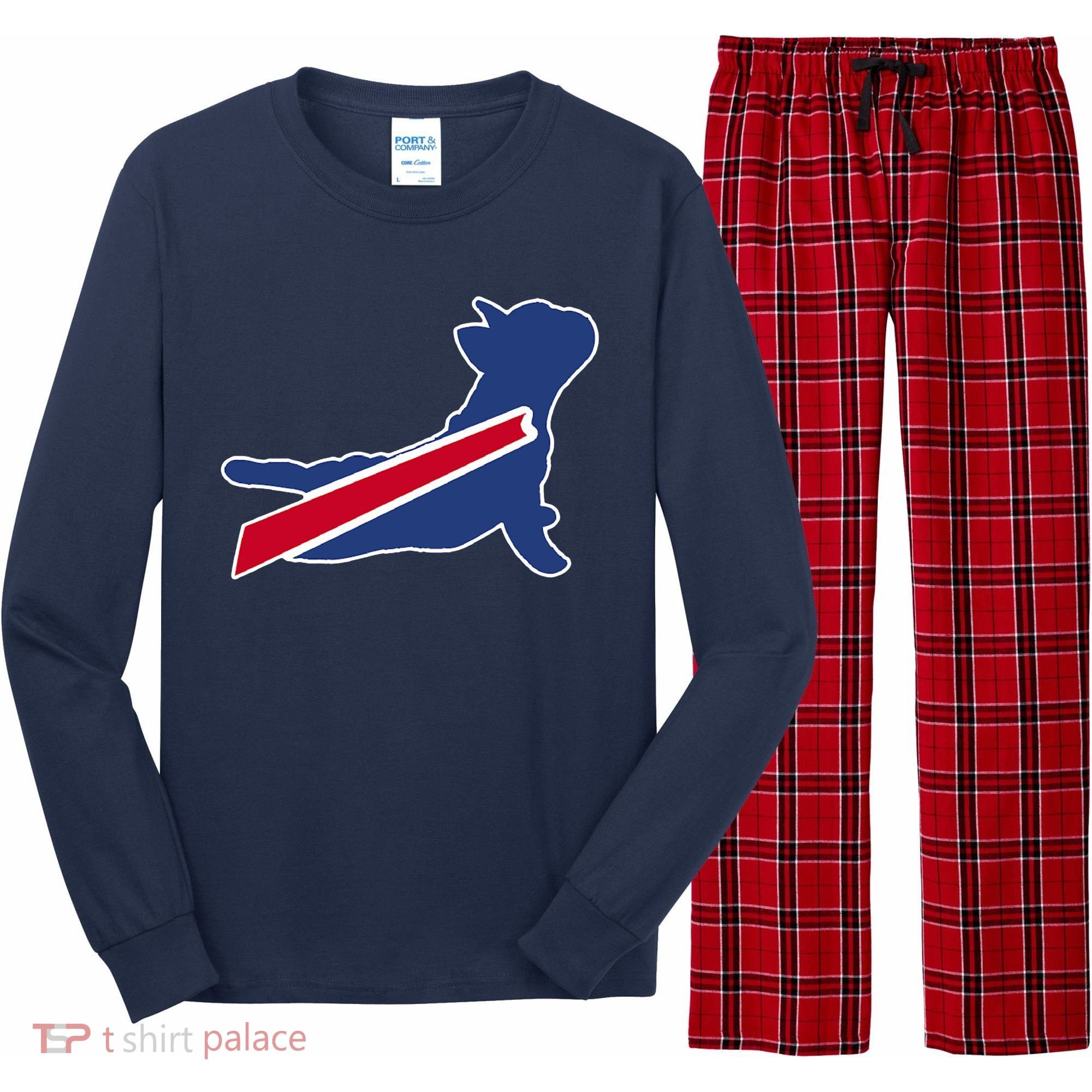 Buffalo French Bulldog Long Sleeve Pajama Set