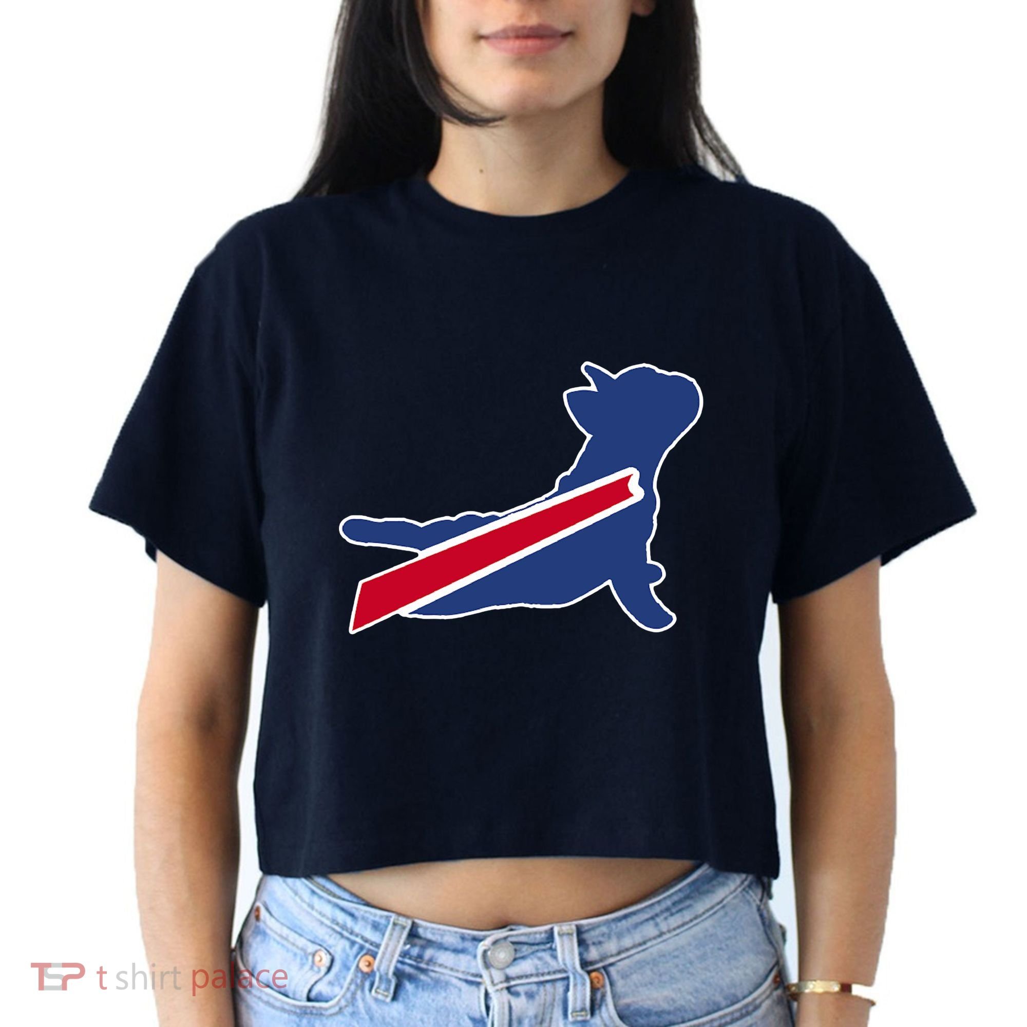 Buffalo French Bulldog Women's Crop Top Tee