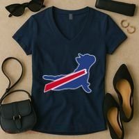 Buffalo French Bulldog Women's V-Neck T-Shirt thumb 2