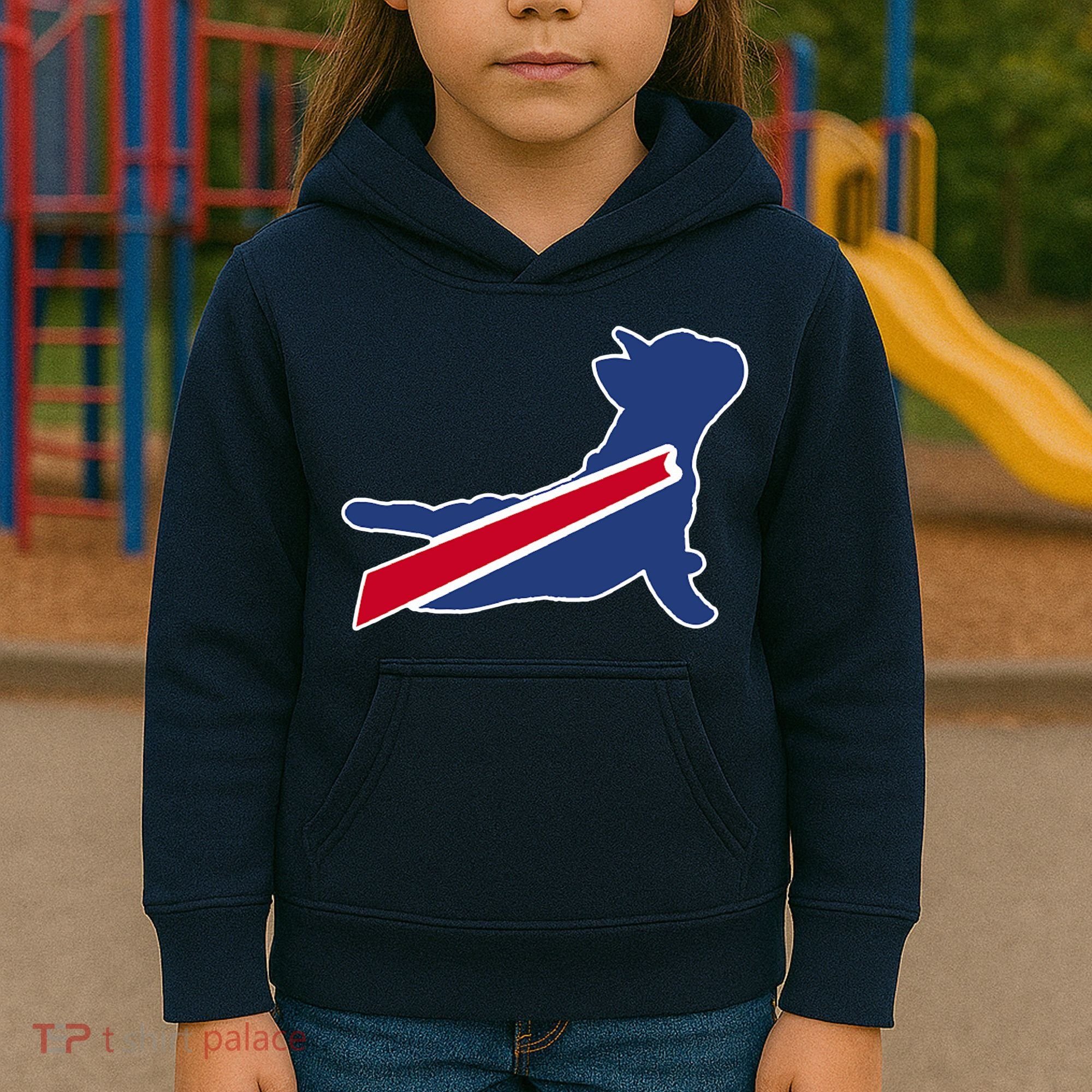 Buffalo French Bulldog Kids Hoodie