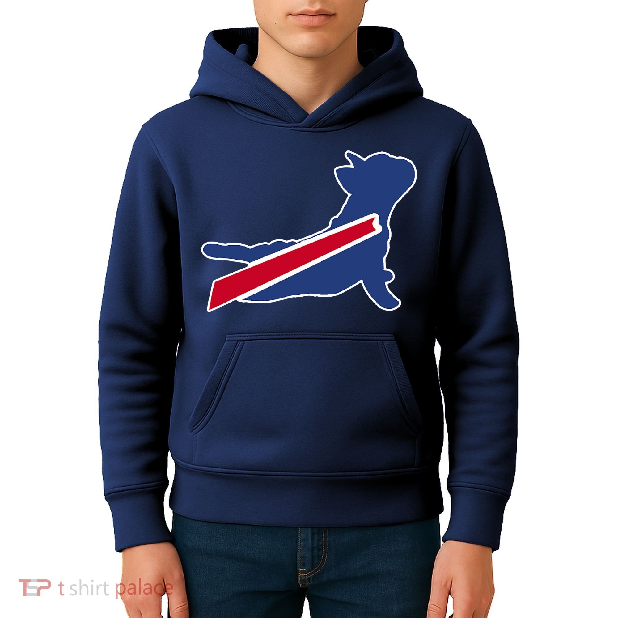 Buffalo French Bulldog Kids Hoodie