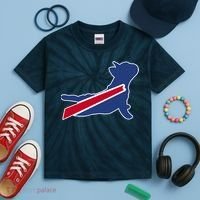 Buffalo French Bulldog Kids Tie-Dye T-Shirt thumb 2