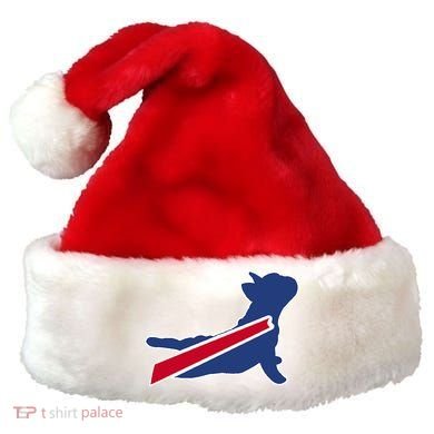 Buffalo French Bulldog Santa Hat