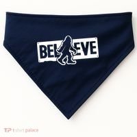Believe Big Foot Sasquatch Bigfoot USA-Made Doggie Bandana thumb 0