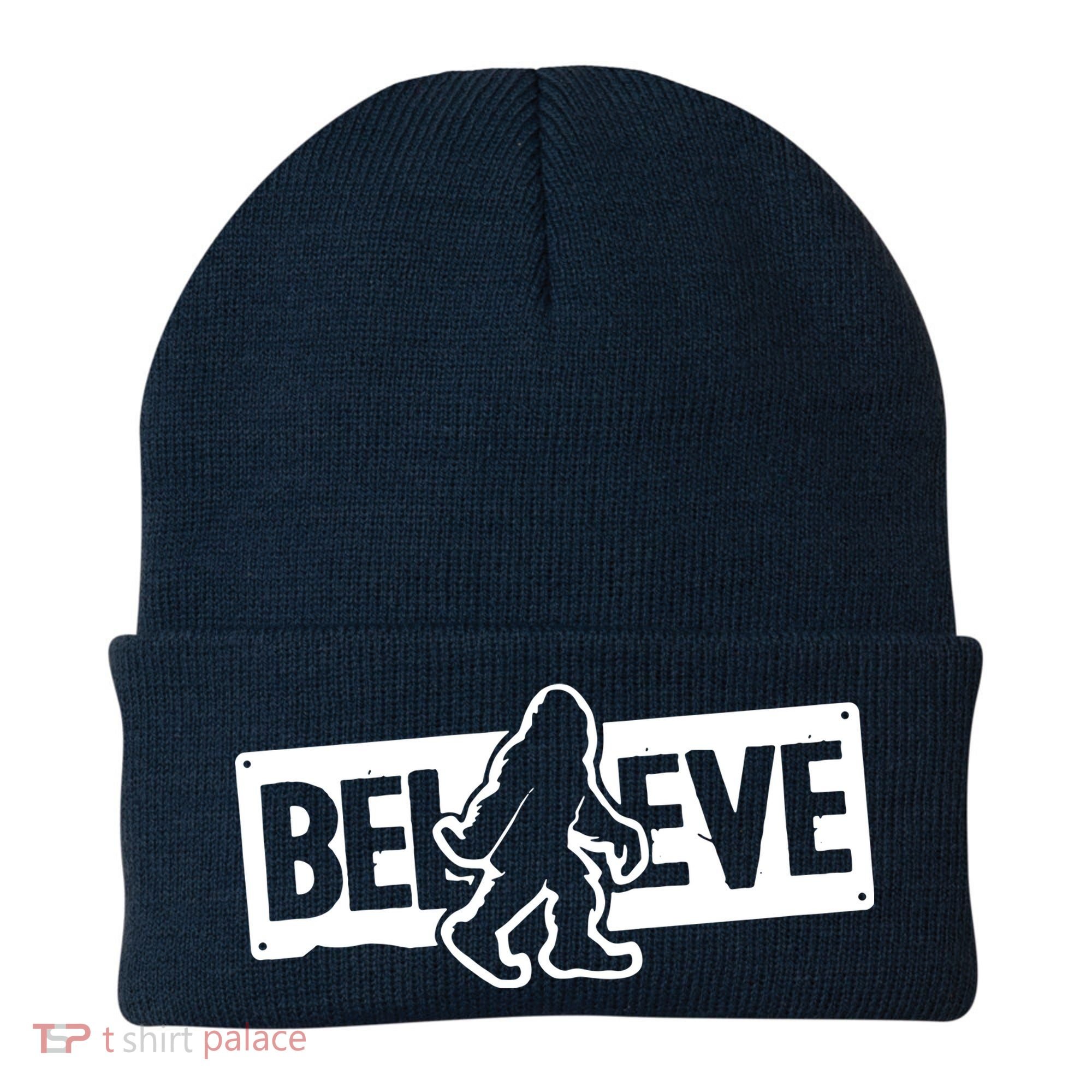 Believe Big Foot Sasquatch Bigfoot Beanie