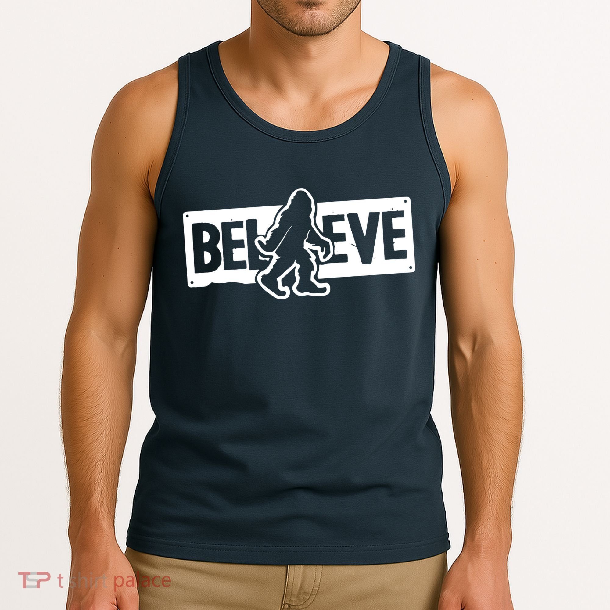 Believe Big Foot Sasquatch Bigfoot Tank Top