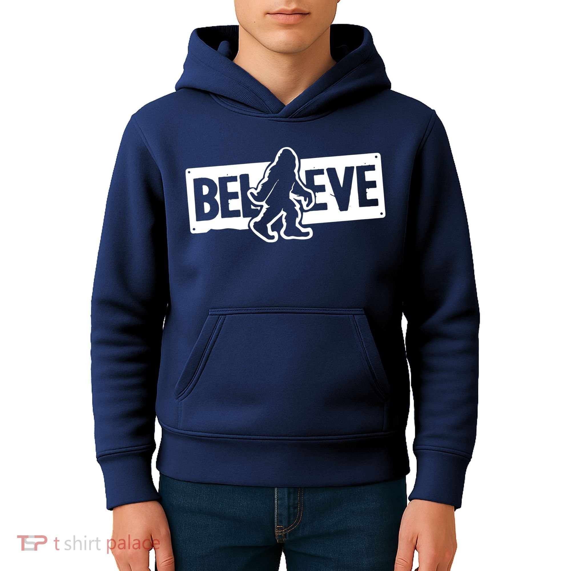 Believe Big Foot Sasquatch Bigfoot Kids Hoodie