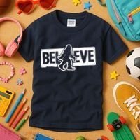 Believe Big Foot Sasquatch Bigfoot Kids T-Shirt thumb 3