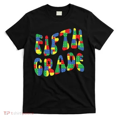 Building Bricks Fifth Grade 5 Boy Teacher Master Builder T-Shirt