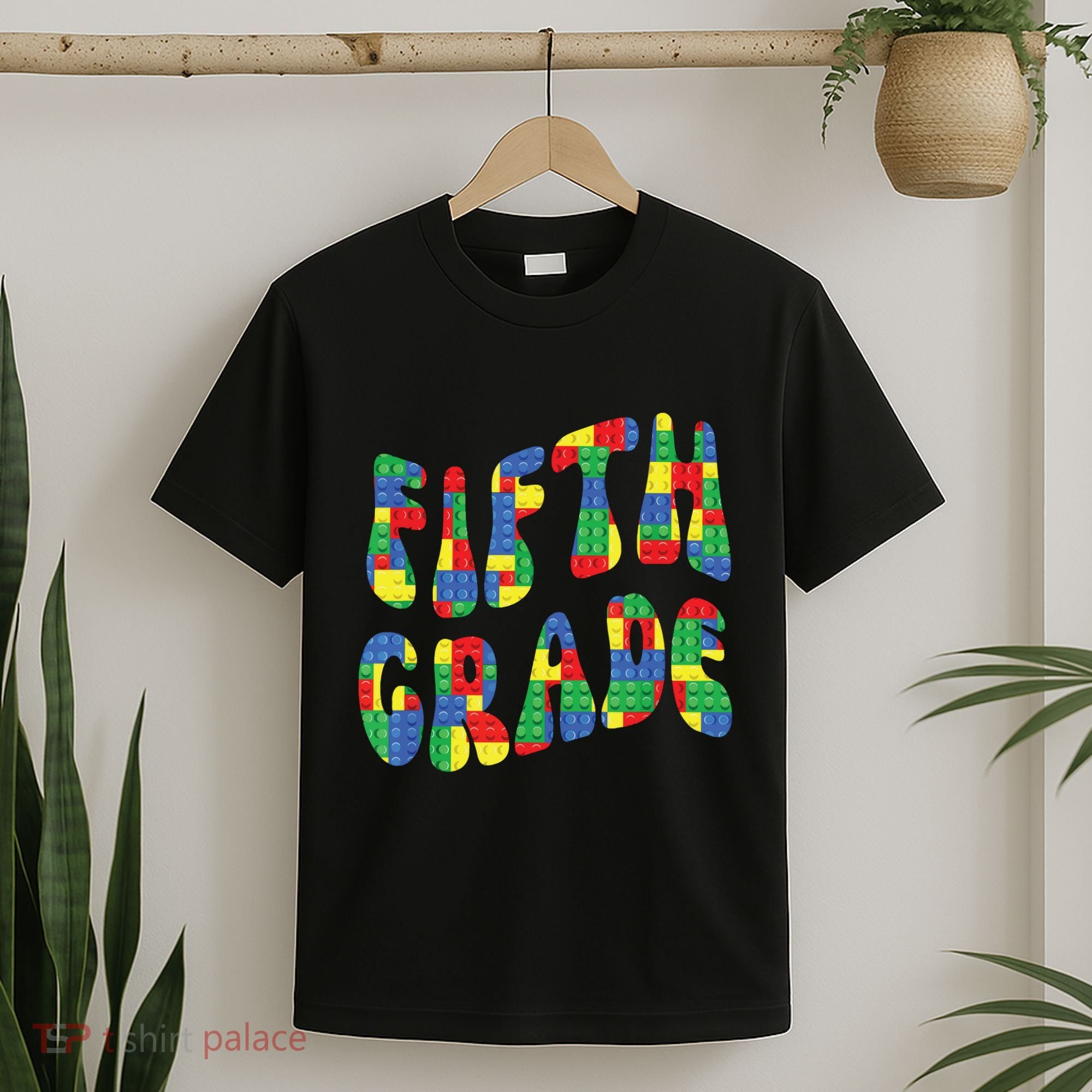 Building Bricks Fifth Grade 5 Boy Teacher Master Builder T-Shirt