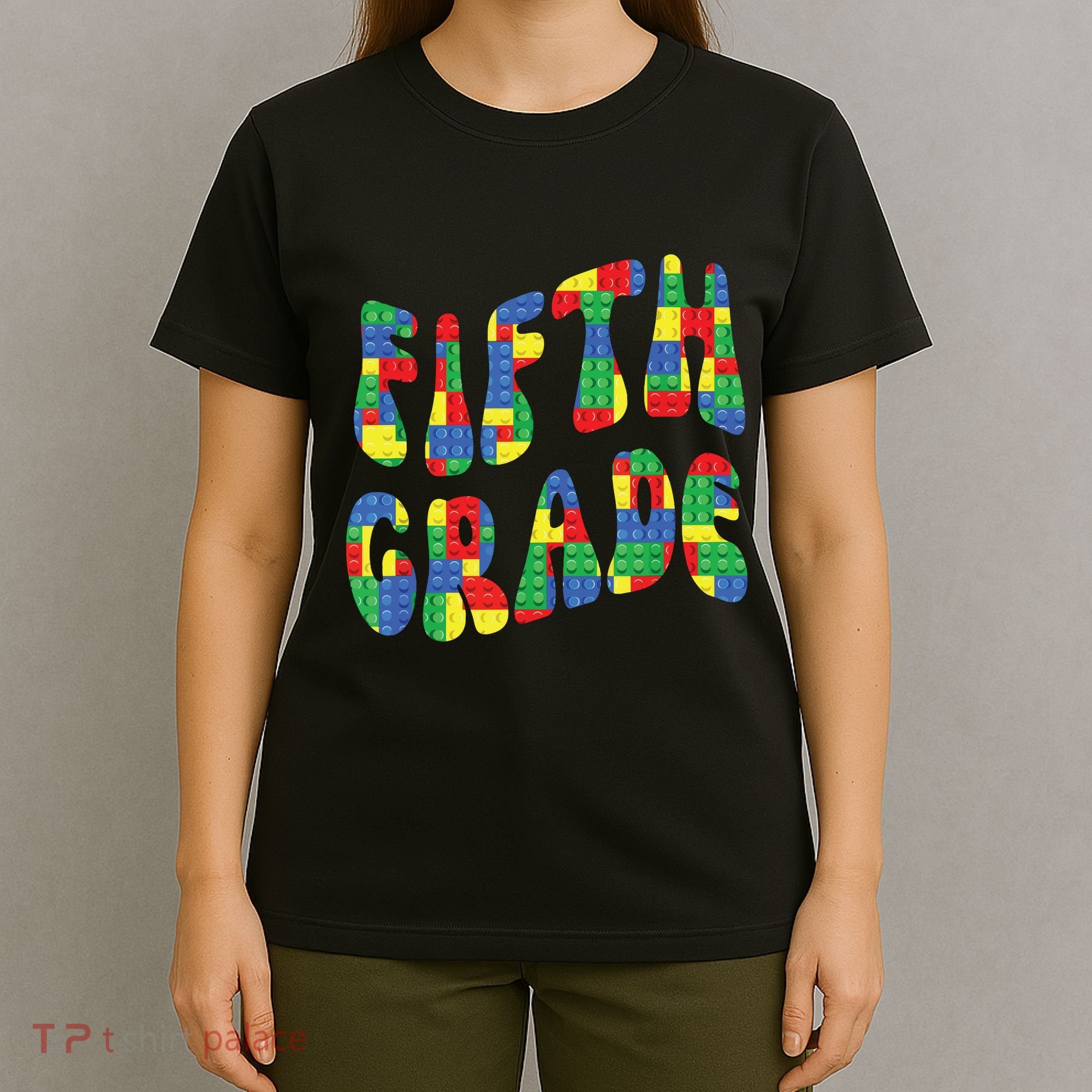Building Bricks Fifth Grade 5 Boy Teacher Master Builder T-Shirt