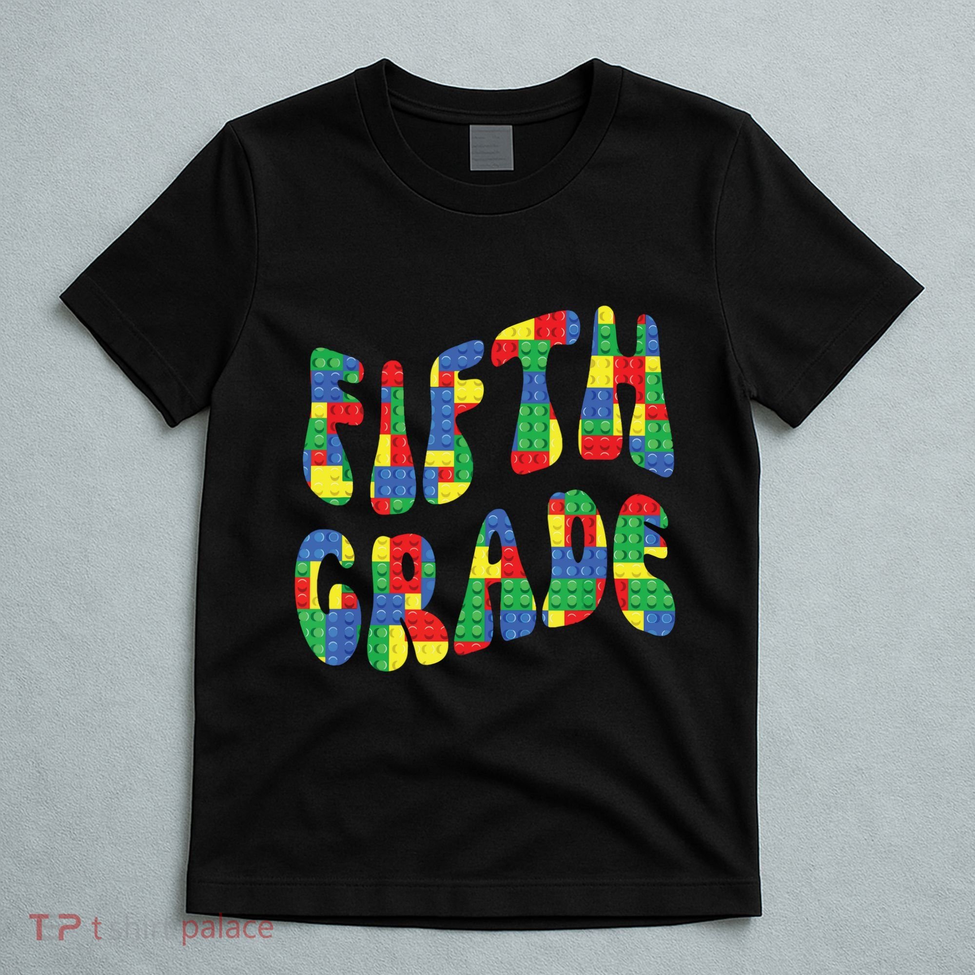 Building Bricks Fifth Grade 5 Boy Teacher Master Builder T-Shirt