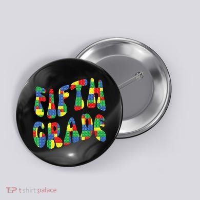 Building Bricks Fifth Grade 5 Boy Teacher Master Builder Button