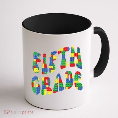 Building Bricks Fifth Grade 5 Boy Teacher Master Builder Coffee Mug back