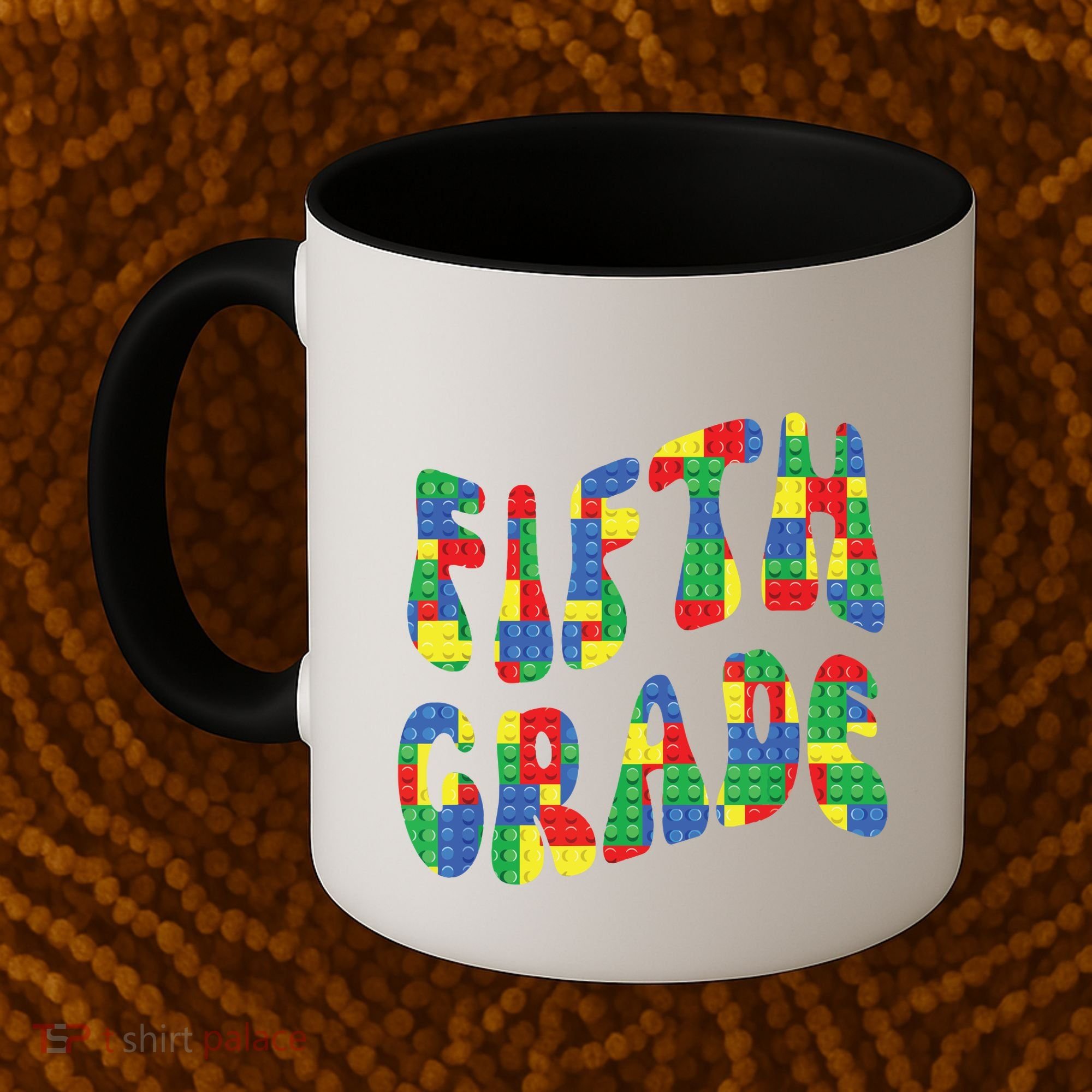 Building Bricks Fifth Grade 5 Boy Teacher Master Builder Coffee Mug