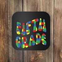 Building Bricks Fifth Grade 5 Boy Teacher Master Builder Coaster thumb 0