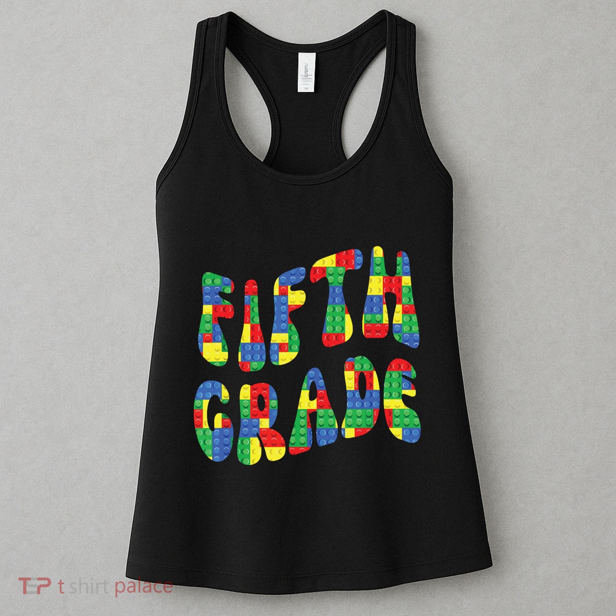 Building Bricks Fifth Grade 5 Boy Teacher Master Builder Women's Tank Top