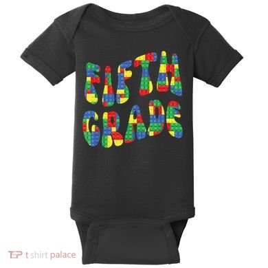 Building Bricks Fifth Grade 5 Boy Teacher Master Builder Baby Bodysuit