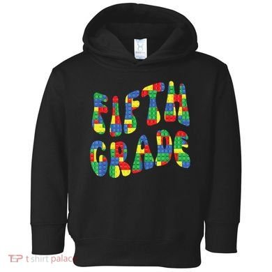 Building Bricks Fifth Grade 5 Boy Teacher Master Builder Toddler Hoodie