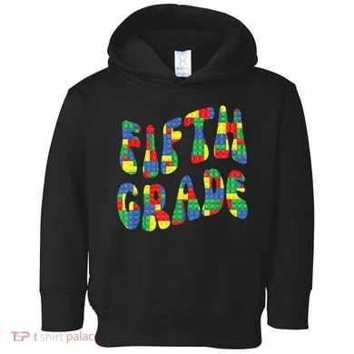Building Bricks Fifth Grade 5 Boy Teacher Master Builder Toddler Hoodie