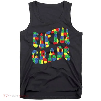 Building Bricks Fifth Grade 5 Boy Teacher Master Builder Tank Top
