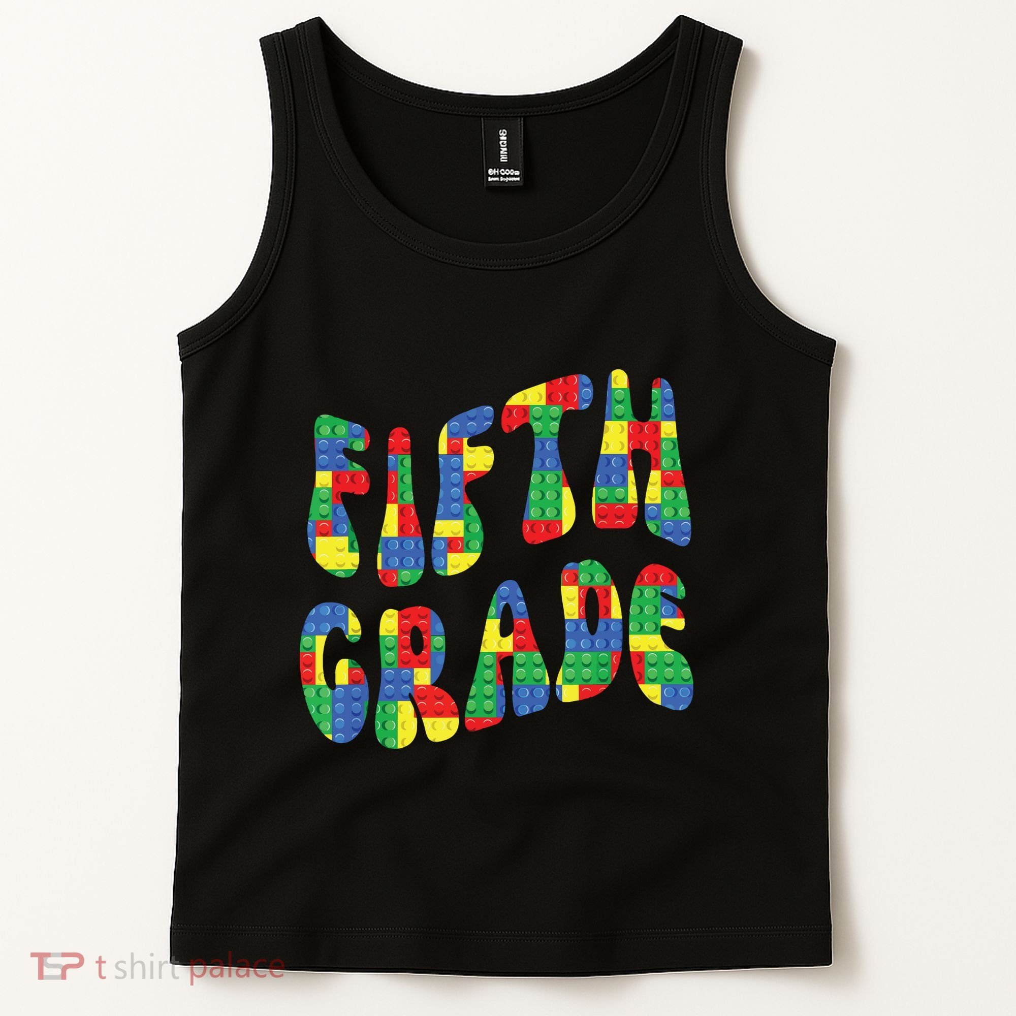 Building Bricks Fifth Grade 5 Boy Teacher Master Builder Tank Top