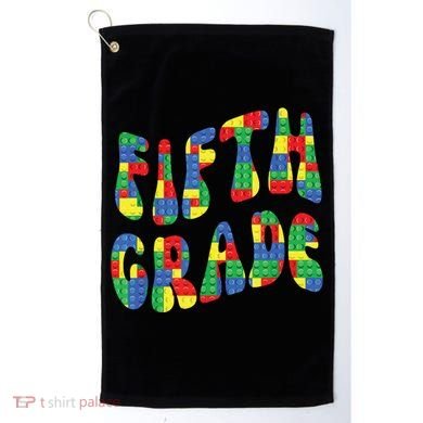 Building Bricks Fifth Grade 5 Boy Teacher Master Builder Golf Towel