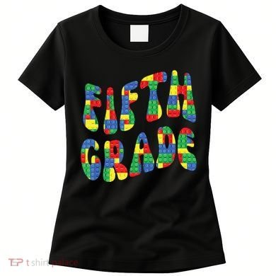 Building Bricks Fifth Grade 5 Boy Teacher Master Builder Women's T-Shirt