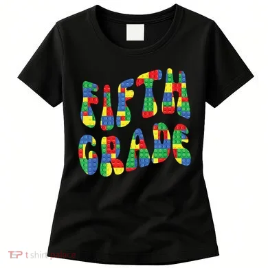 Building Bricks Fifth Grade 5 Boy Teacher Master Builder Women's T-Shirt