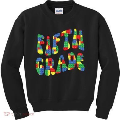 Building Bricks Fifth Grade 5 Boy Teacher Master Builder Kids Sweatshirt