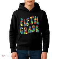 Building Bricks Fifth Grade 5 Boy Teacher Master Builder Kids Hoodie thumb 4