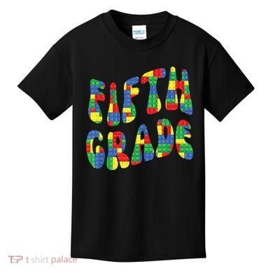 Building Bricks Fifth Grade 5 Boy Teacher Master Builder Kids T-Shirt