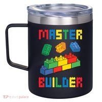 Brick Builder Funny Blocks Building Master Builder Toys 12oz Stainless Steel Coffee Mug thumb 2