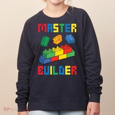 Brick Builder Funny Blocks Building Master Builder Toys Women's Sweatshirt