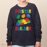 Brick Builder Funny Blocks Building Master Builder Toys Women's Sweatshirt thumb 0