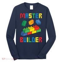 Brick Builder Funny Blocks Building Master Builder Toys Long Sleeve Shirt thumb 0