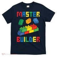 Brick Builder Funny Blocks Building Master Builder Toys T-Shirt thumb 0