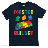 Brick Builder Funny Blocks Building Master Builder Toys T-Shirt thumb 0