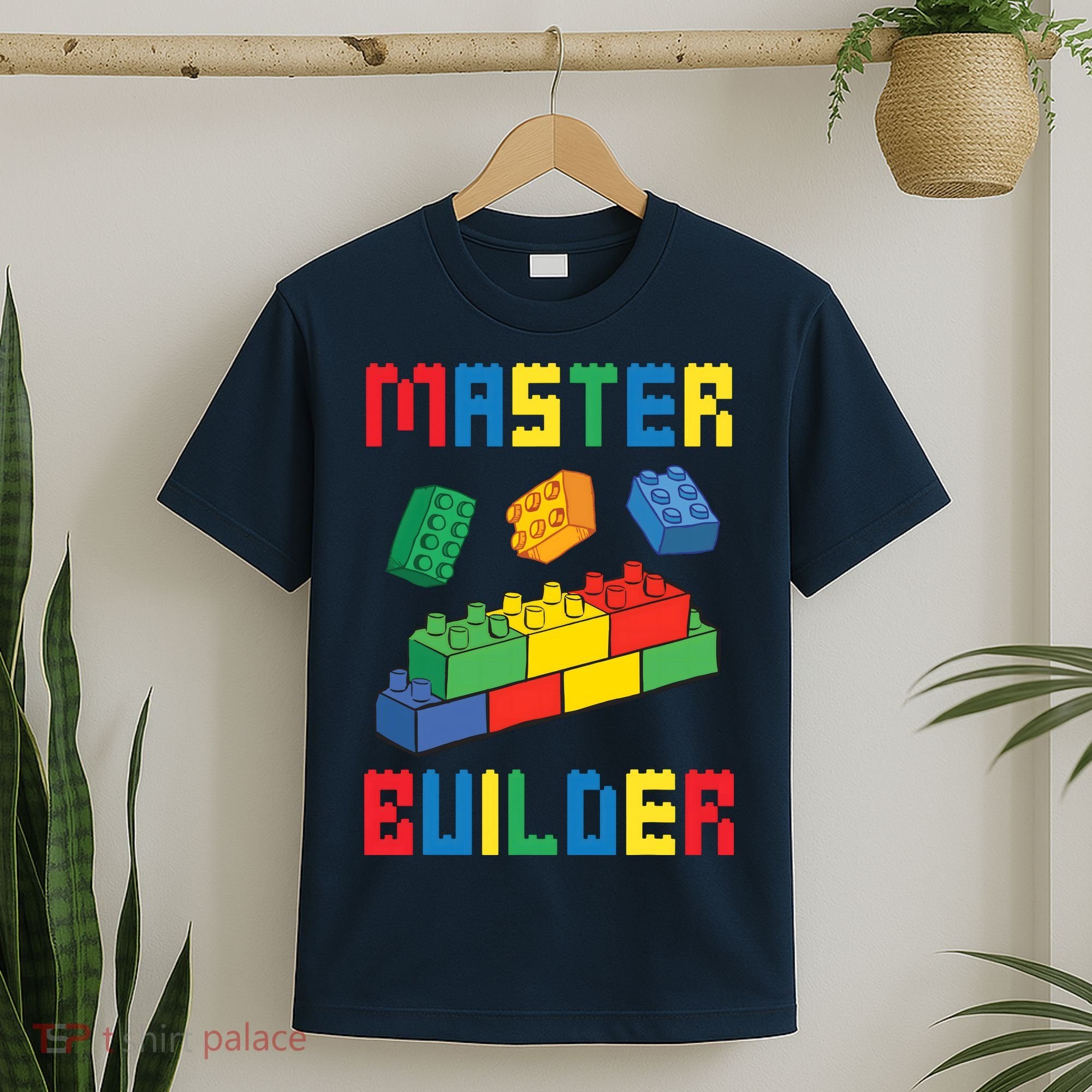 Brick Builder Funny Blocks Building Master Builder Toys T-Shirt